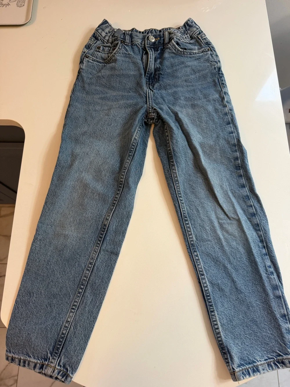 Zara Girls's Light Blue Straight Jeans